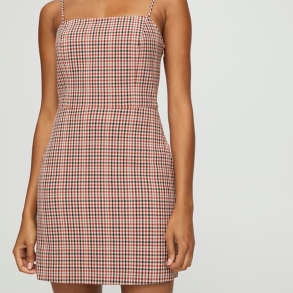 Wilfred Dresses & Skirts - Aritzia Isabelle Plaid Checkered Mini Dress Size 0 Sz 0